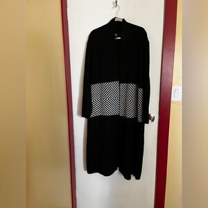 Long Black & White sweater